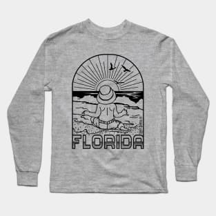 Florida Beach Baby Black Outline Long Sleeve T-Shirt